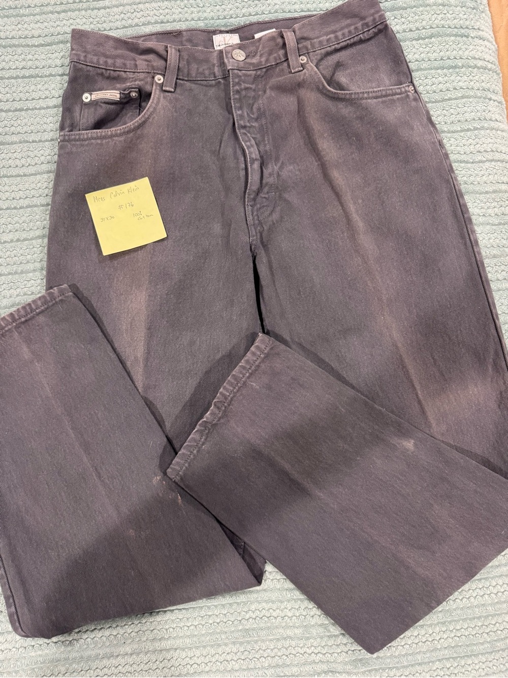 Men's Washed Charcoal Jeans - Brand: CK